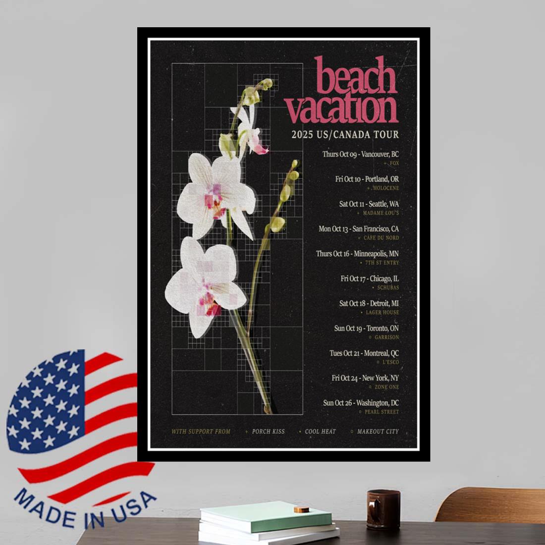 Beach Vacation 2025 US Canada Tour Poster