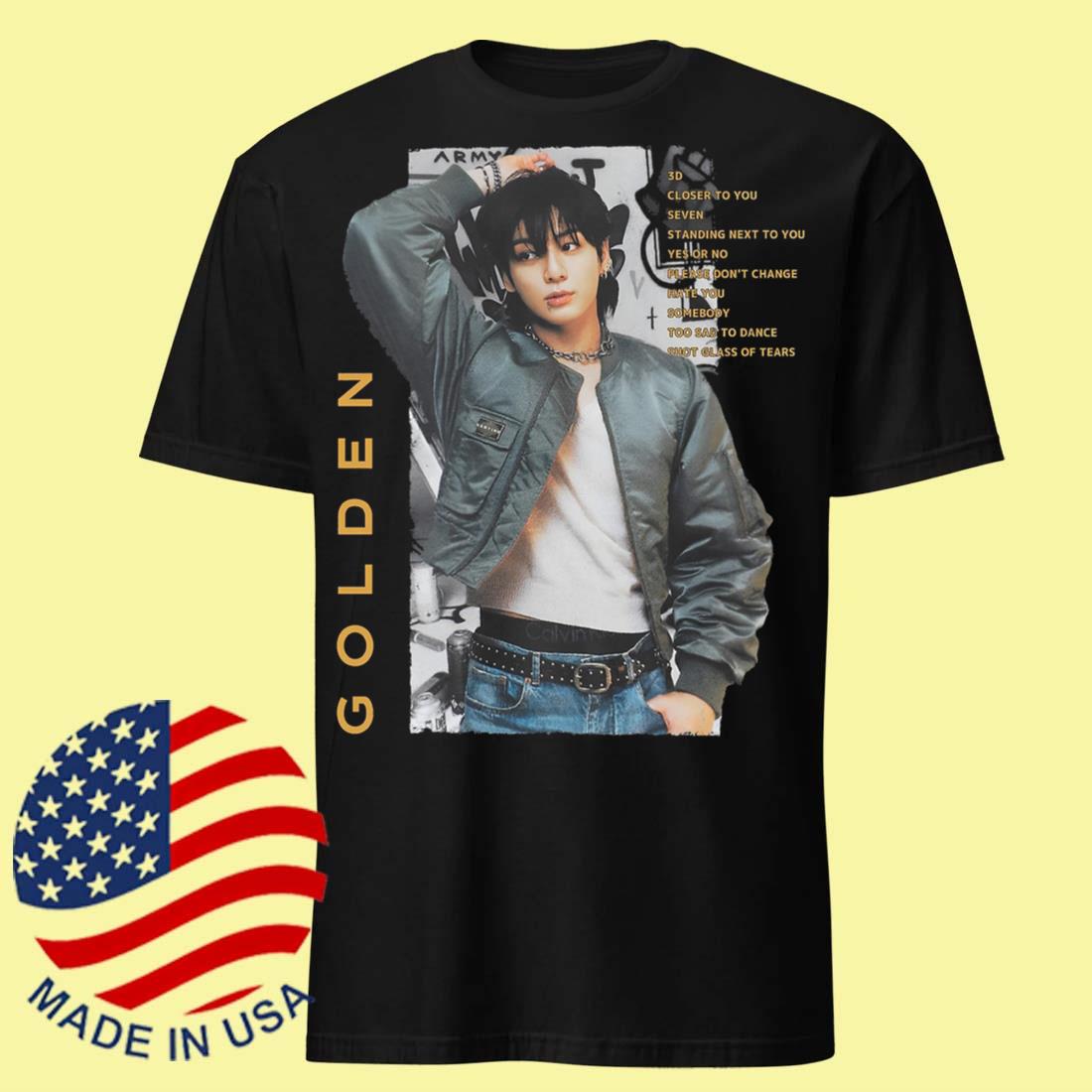 BTS Jungkook Golden Shirt