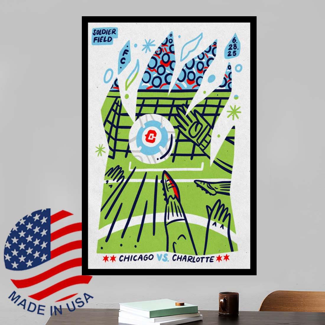 Chicago Fire FC vs. Charlotte FC June 28 2025 Event Poster
