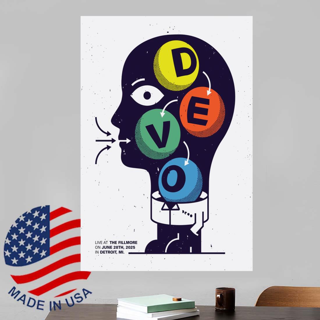 Devo Show At The Fillmore Detroit MI Poster