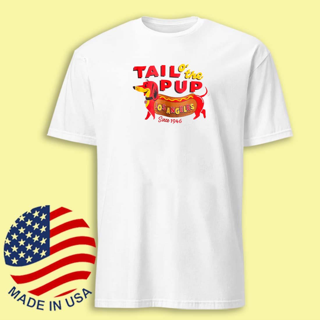 Djo wearing Tail o\' the Pup Merch