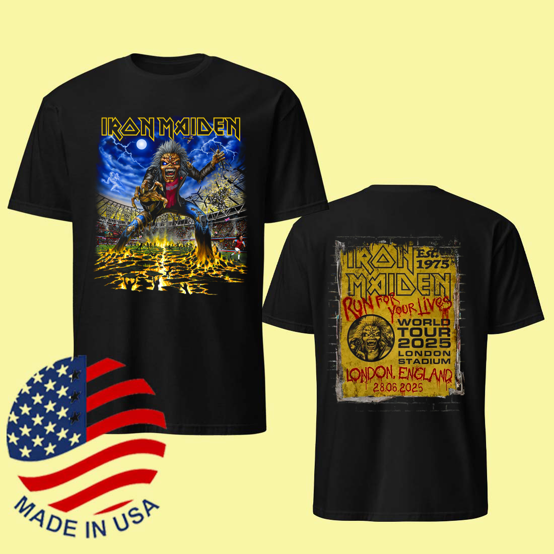 Iron Maiden June 28 2025 Live Tour London Tee