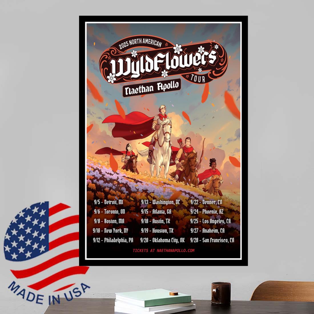 Naethan Apollo Wylde Flower Tour 2025 North American Poster
