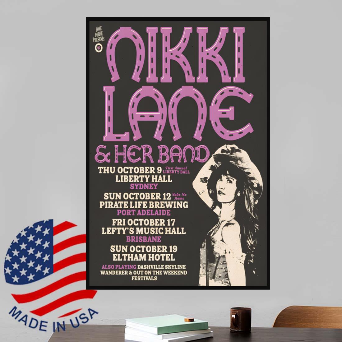 Nikki Lane & Her Band 2025 Tour Australia Poster