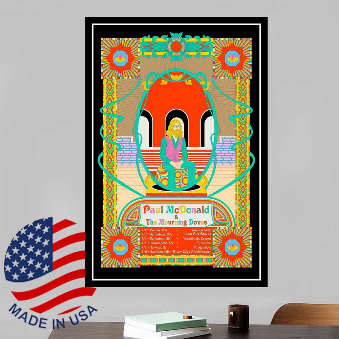 Paul McDonald 2025 July Tour Poster