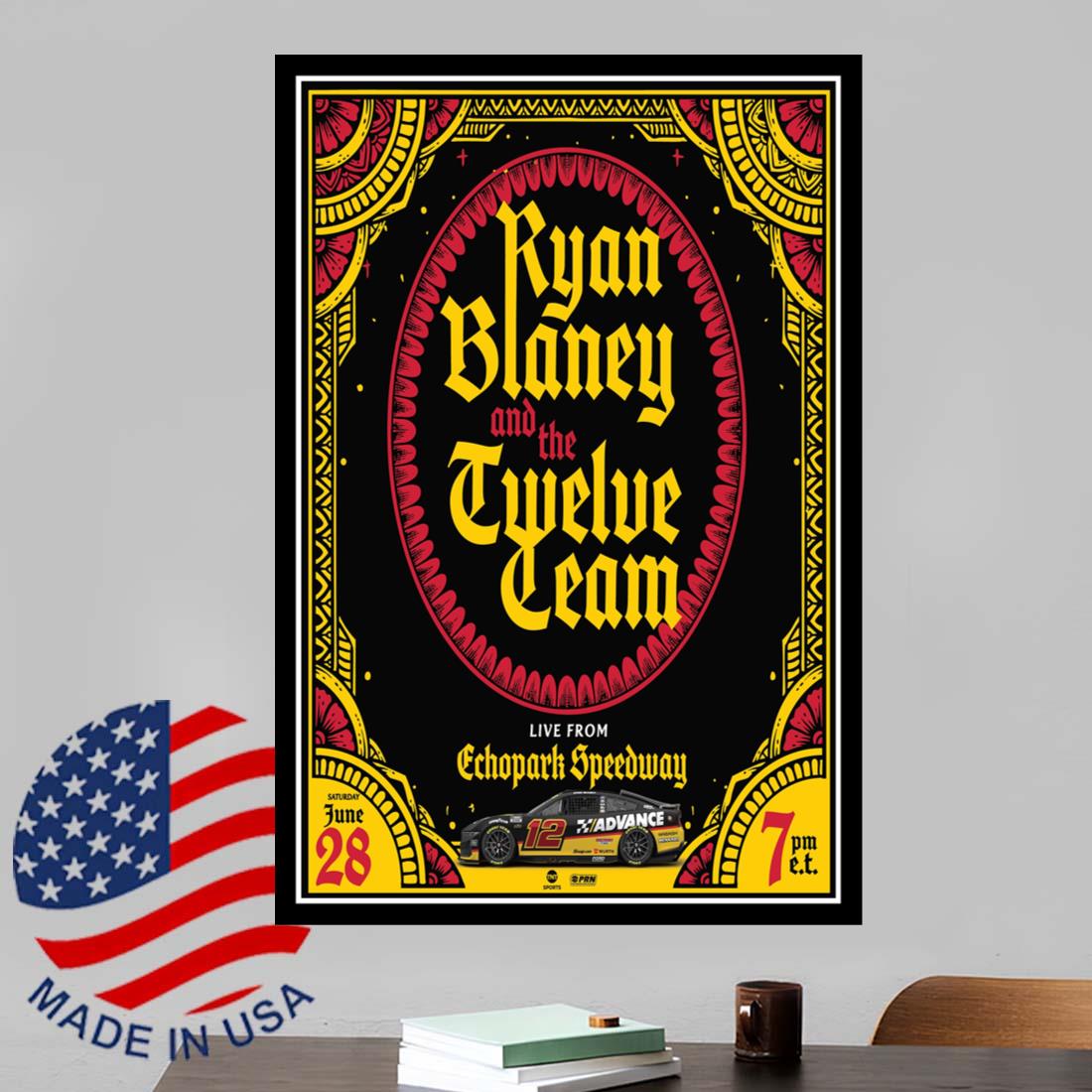 Ryan Blaney and the Twelve Cheam June 28 2025 Poster