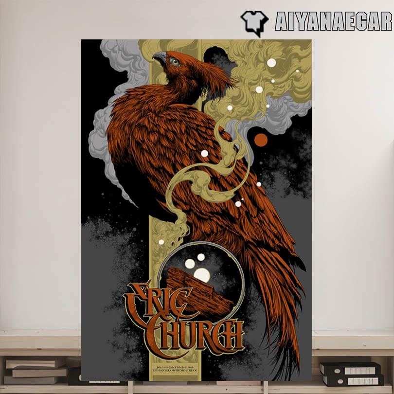 3-Night Tour Poster – Eric Church Live at Red Rocks 2025
