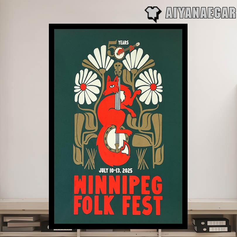 50th Winnipeg Folk Festival Poster – July 10–13, 2025 – Anniversary Edition