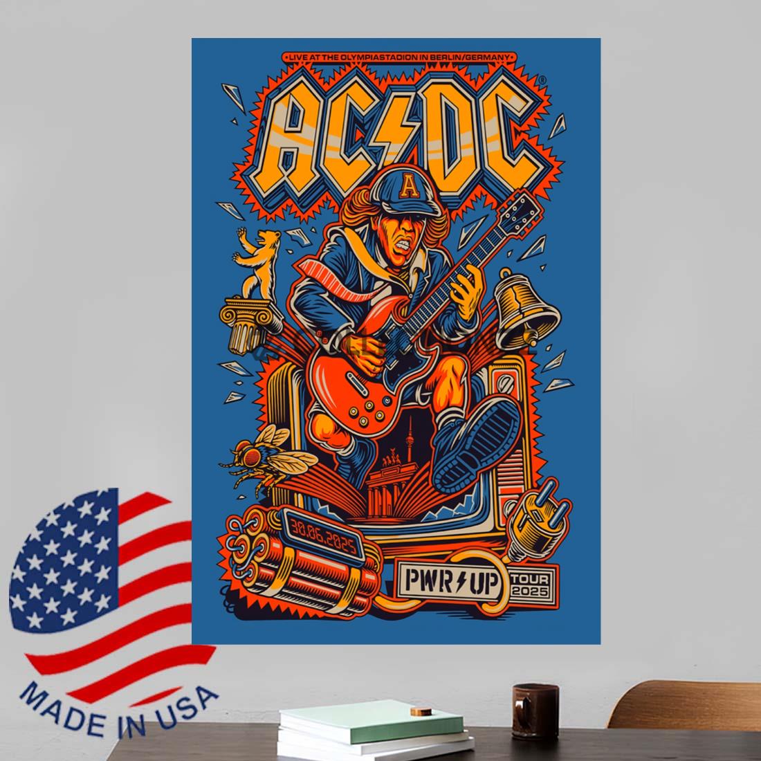 ACDC June 30 2025 Olympiastadion Berlin Poster