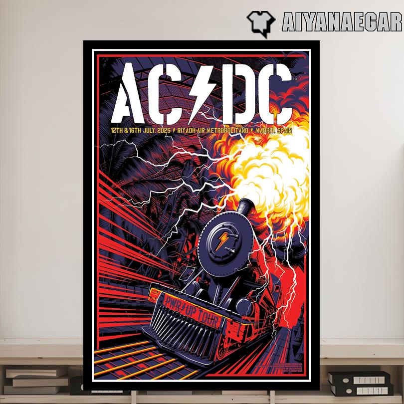 ACDC Tour Poster – July 12 2025 Madrid Spain