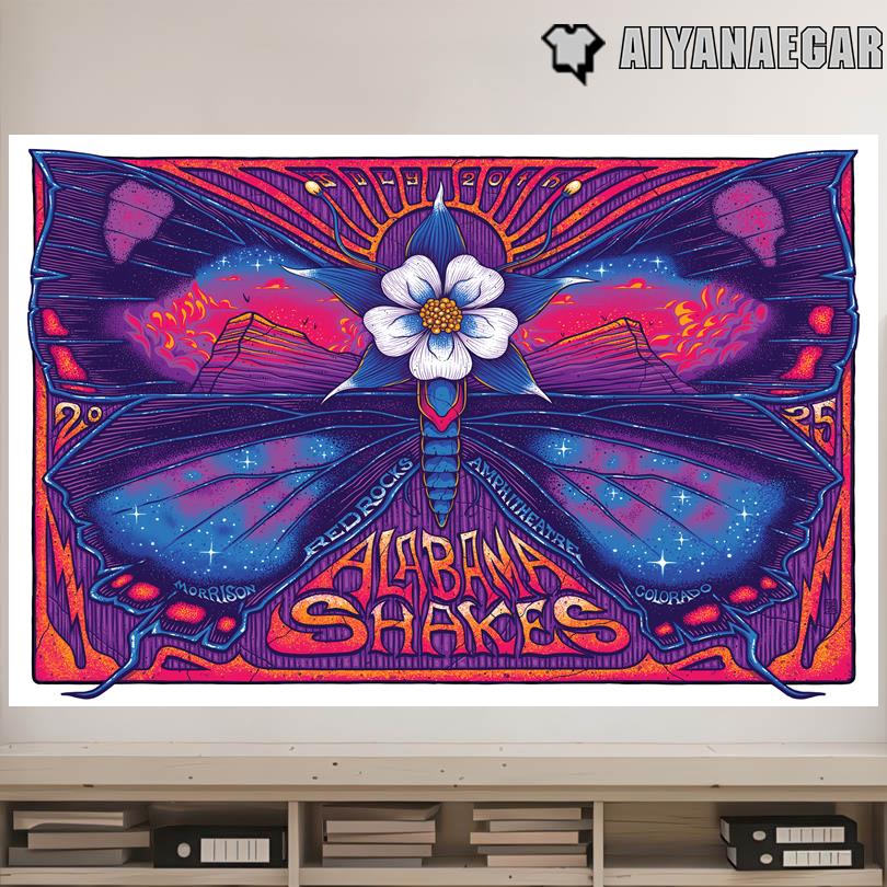 Alabama Shakes Show in Morrison CO Red Rocks Amphitheatre July 20 2025 Poster
