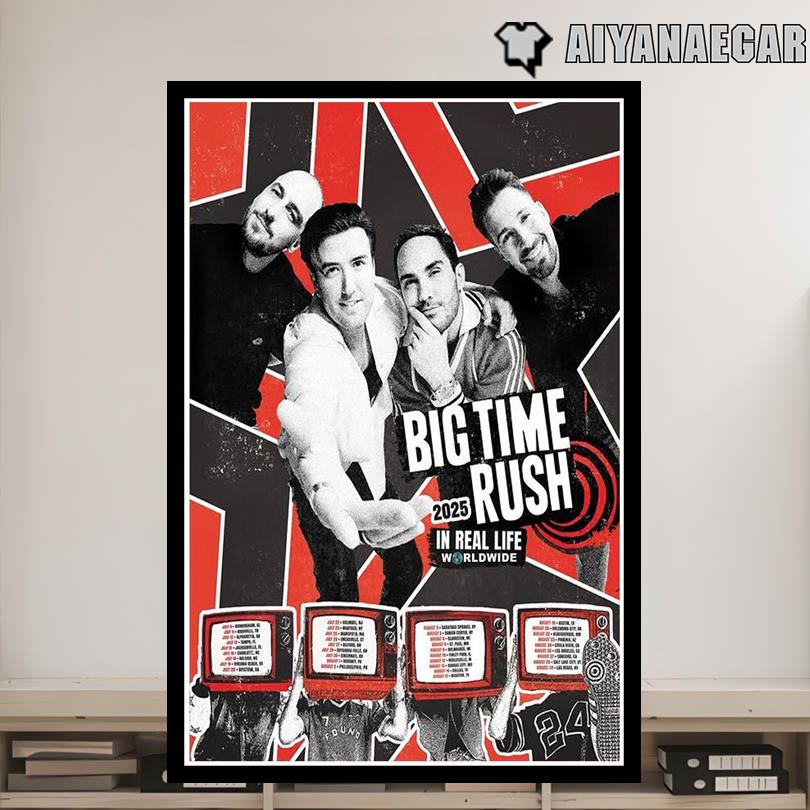 Big Time Rush 2025 Poster – In Real Life World Tour Print
