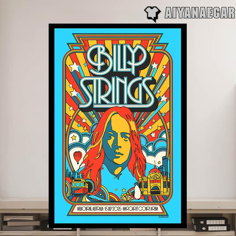 Billy Strings Melbourne Australia Poster – July 15 2025 Live Show