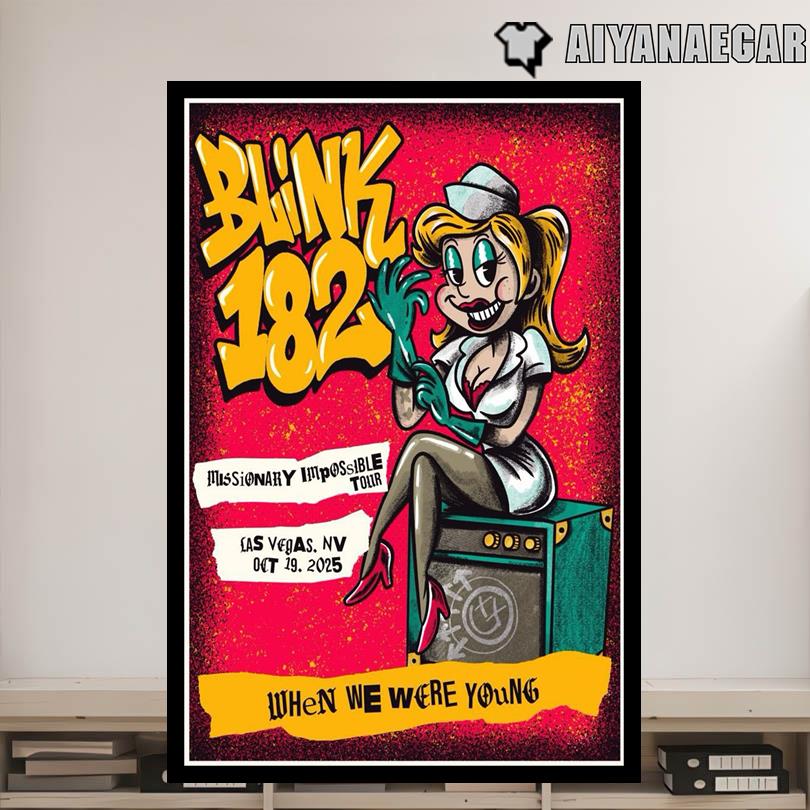 Blink 182 Concert Event Las Vegas Nevada October 2025 Poster