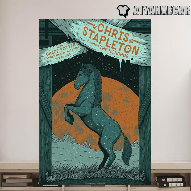 Chris Stapleton 2025 Poster UBS Arena Belmont Park NY Show