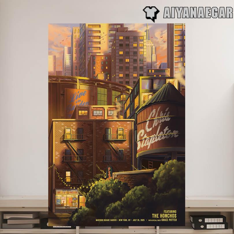 Chris Stapleton Concert Poster New York City July 2025 MSG
