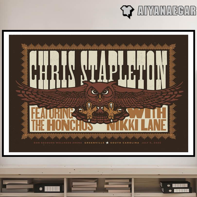 Chris Stapleton Tour Poster – Greenville SC 2025