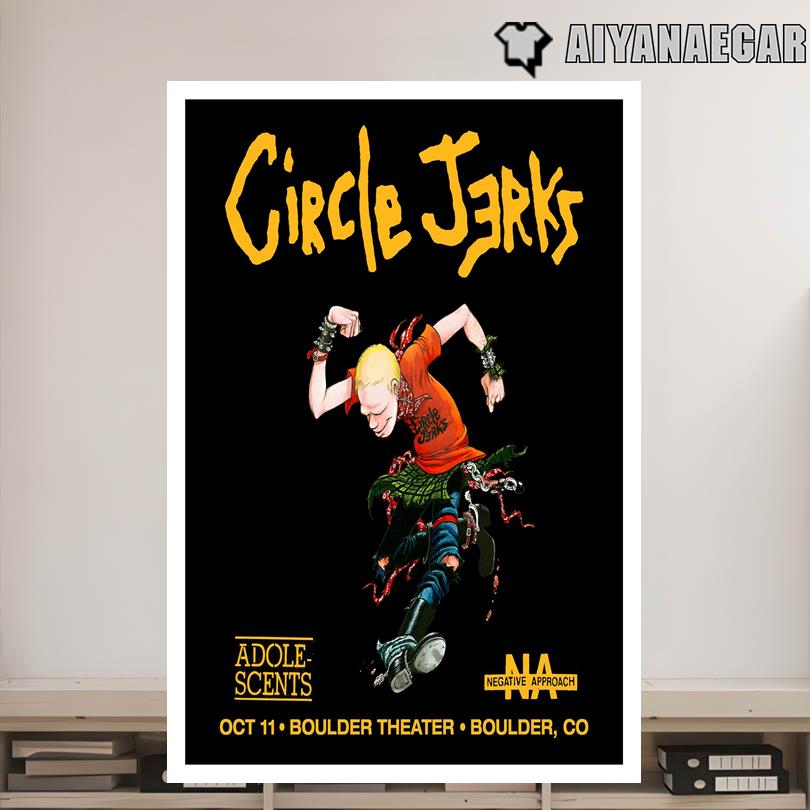 Circle Jerks Oct 11 2025 Boulder Theater, Boulder, CO Poster