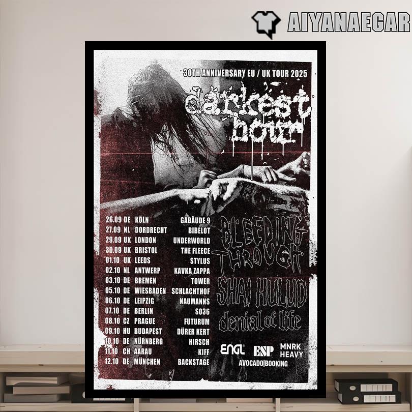 Darkest Hour Poster – EU UK Tour 2025