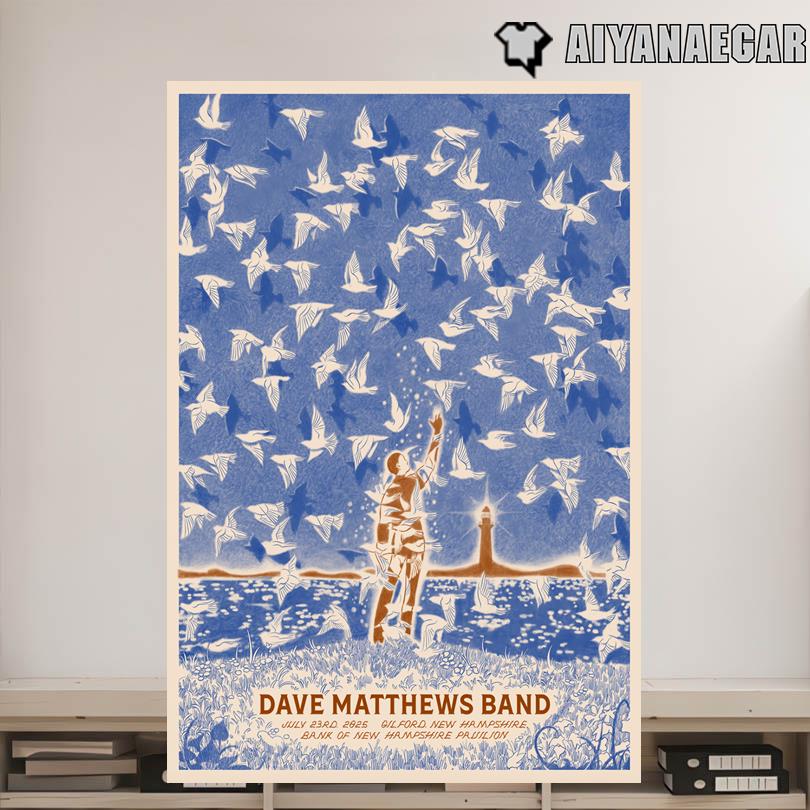 Dave Matthews Band Concert Poster Gilford New Hampshire July 23 2025