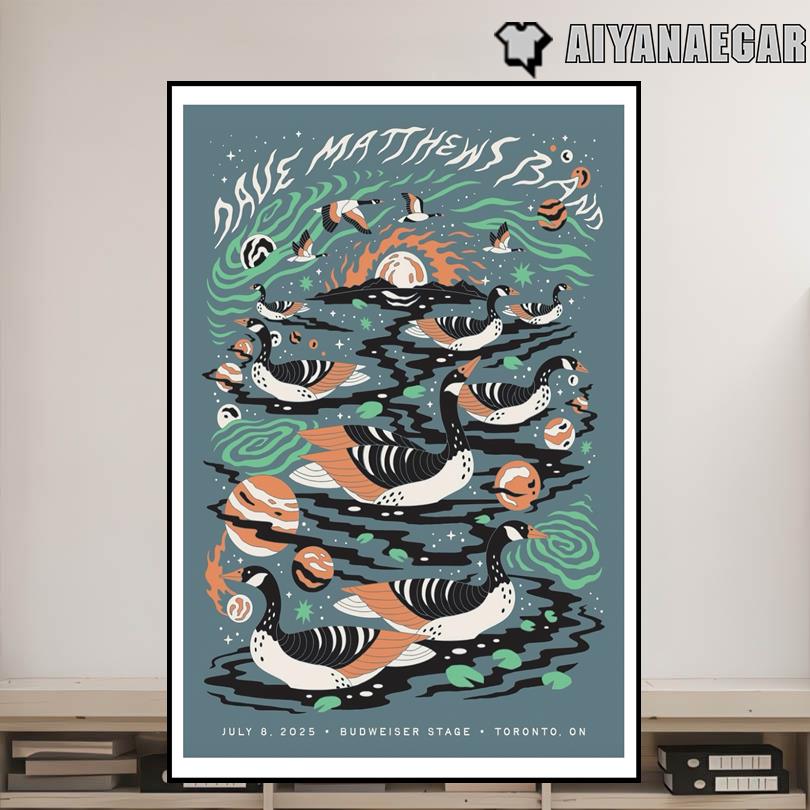 Dave Matthews Band July 8 2025 Poster – Budweiser Stage, Toronto ON