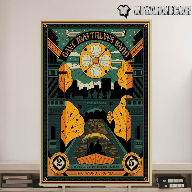 Dave Matthews Band Poster – July 15 2025 Richmond Virginia Show
