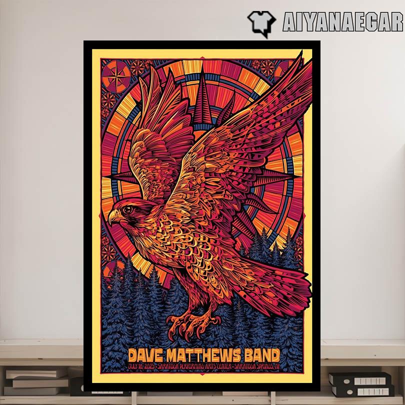 Dave Matthews Band Show Saratoga Springs NY July 18 2025 Poster