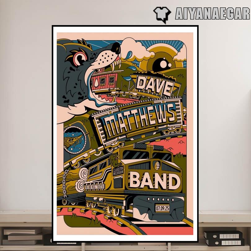 Dave Matthews Poster – Clarkston MI – 2025 Show