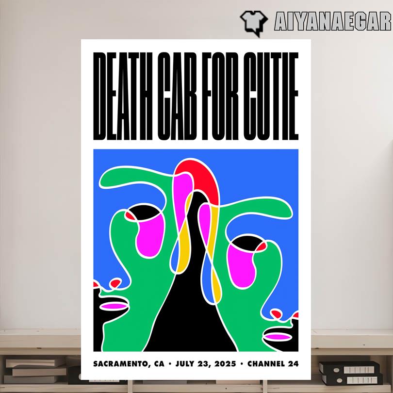 Death Cab For Cutie 2025 Show Poster Channel 24 Sacramento California