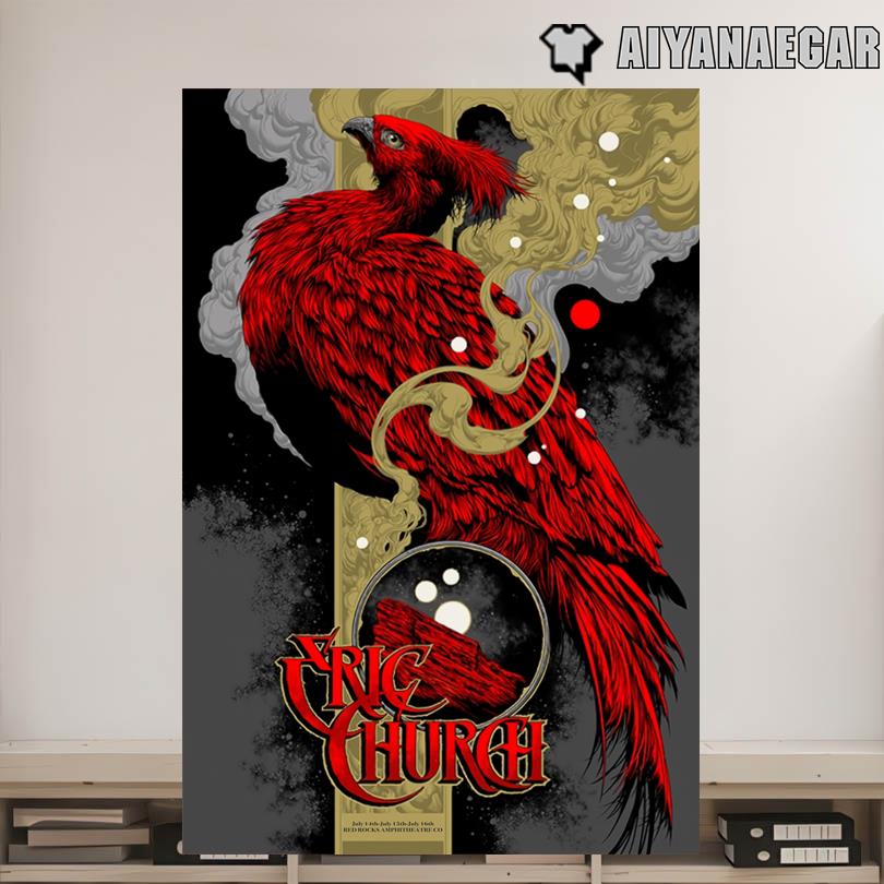 Eric Church Jul 14-16 2025 Red Rocks Amphitheatre in Morrison CO Poster