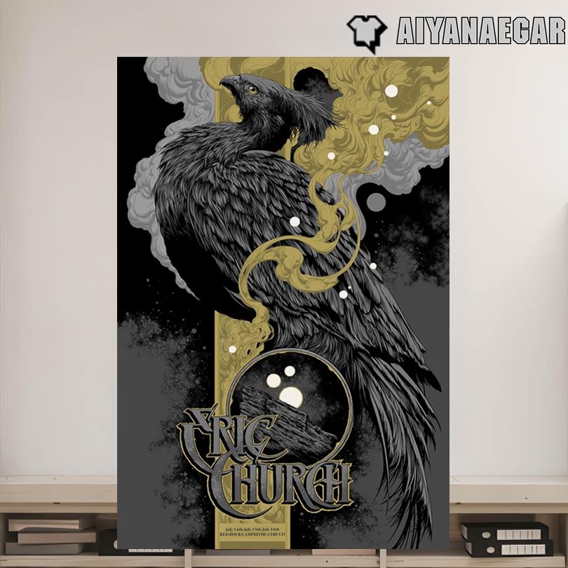 Eric Church Tour Poster – Red Rocks 2025 Morrison Colorado Event