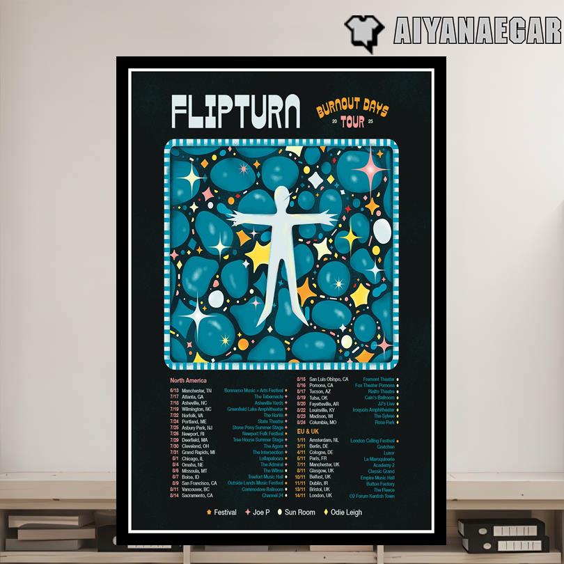 Flipturn Burnout Days Tour 2025 Poster