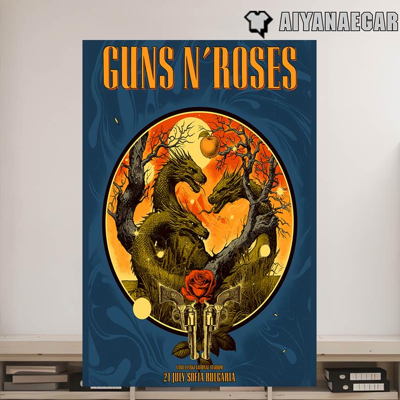 Guns N Roses Concert Event Sofia Bulgaria July 2025 Poster
