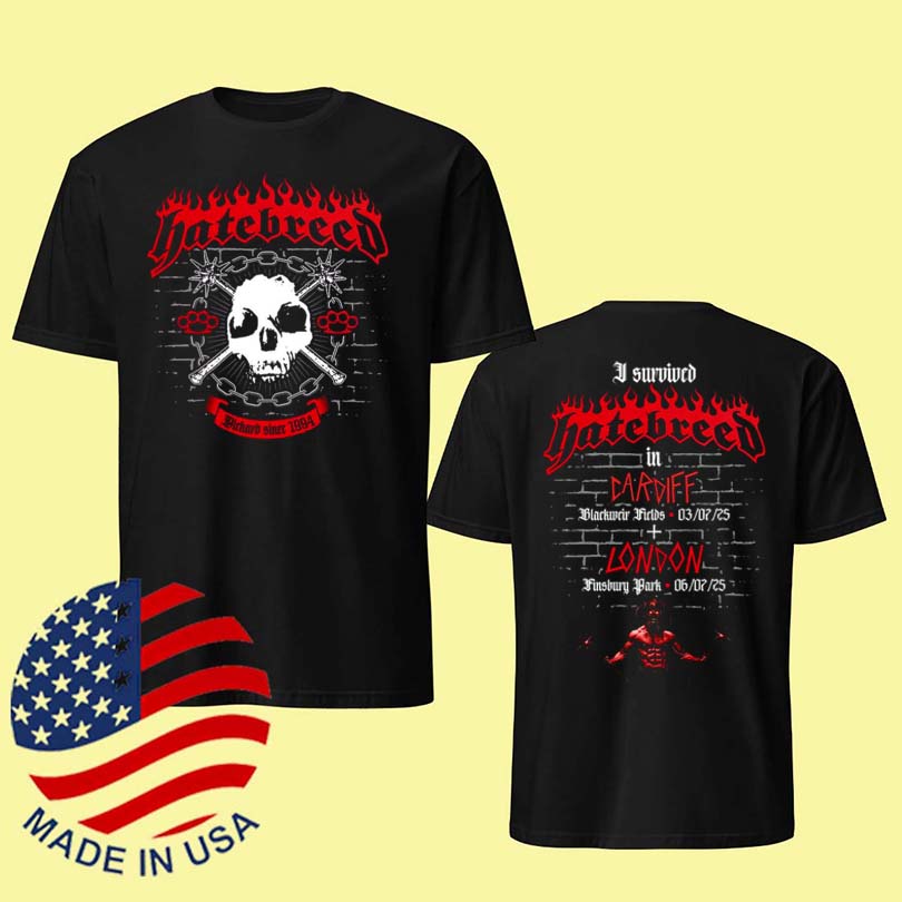 Hatebreed July 6 2025 Finsbury Park London Shirt