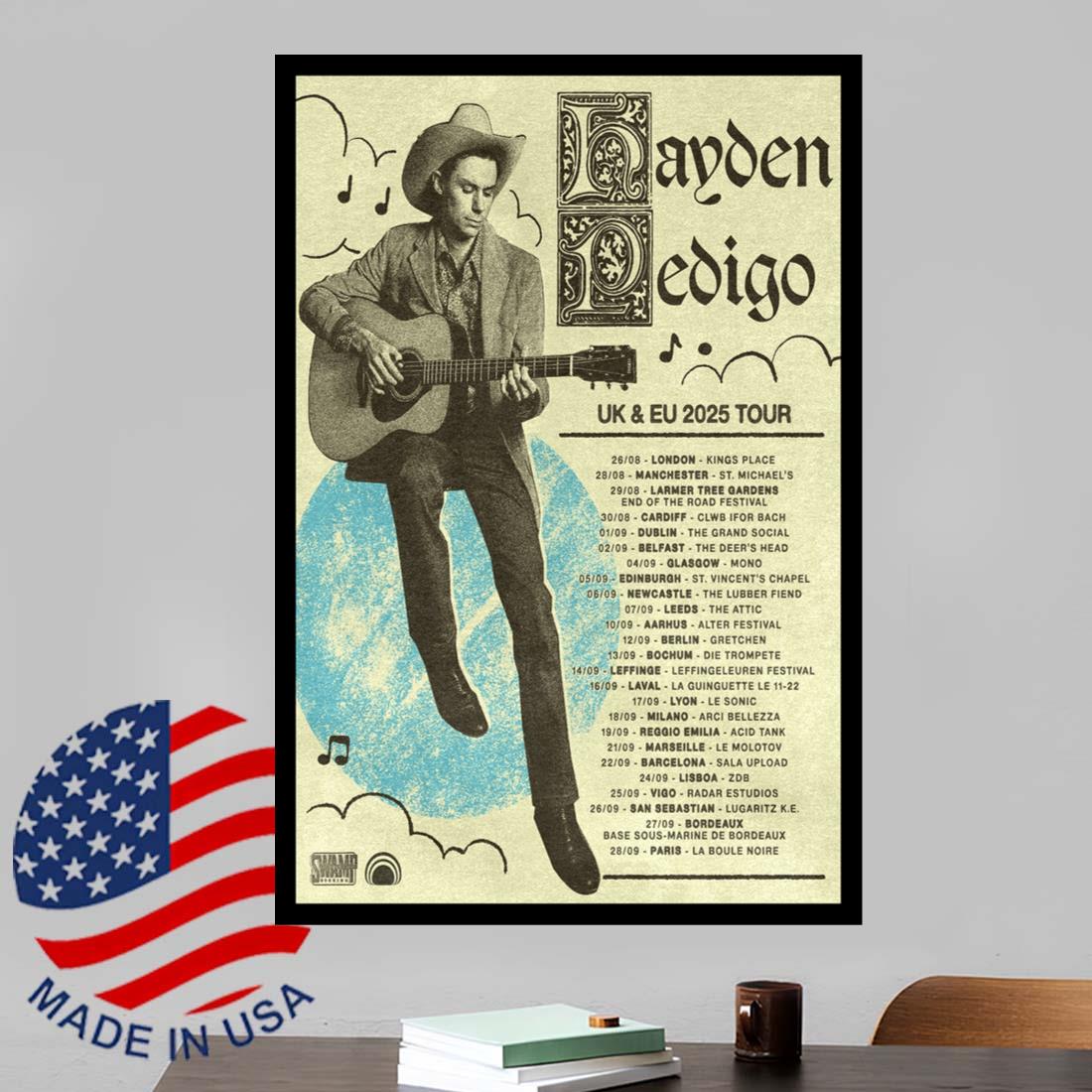 Hayden Pedigo USA 2025 Tour Poster