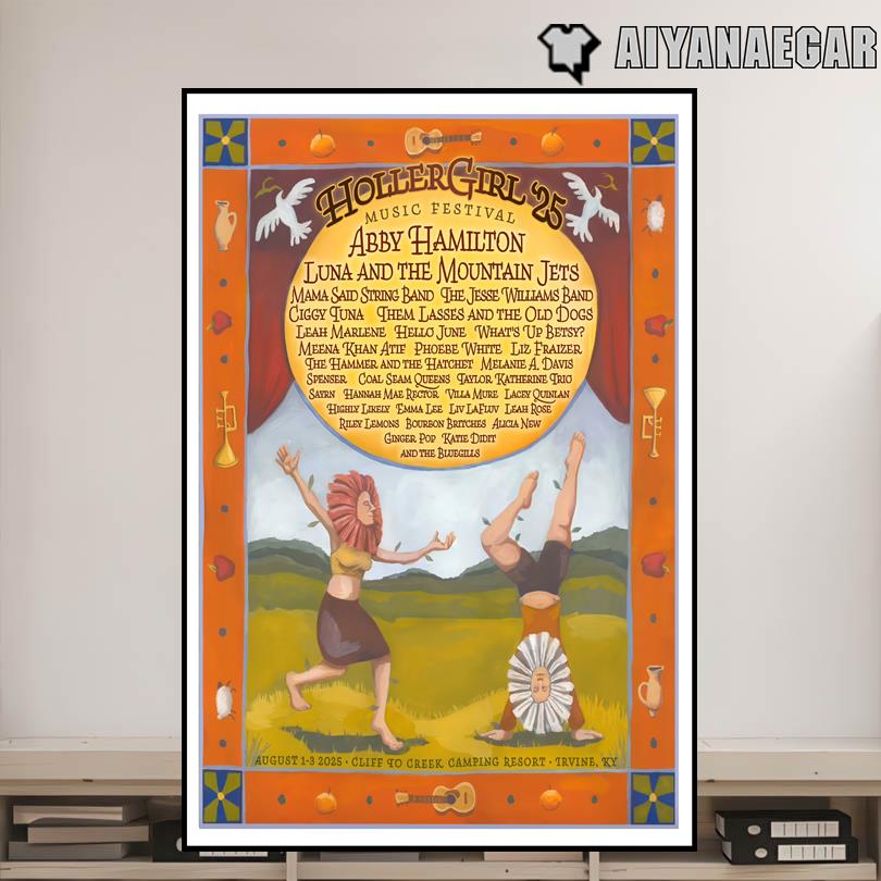 Holler Girl 2025 Poster – Camping Music Festival Print – Kentucky