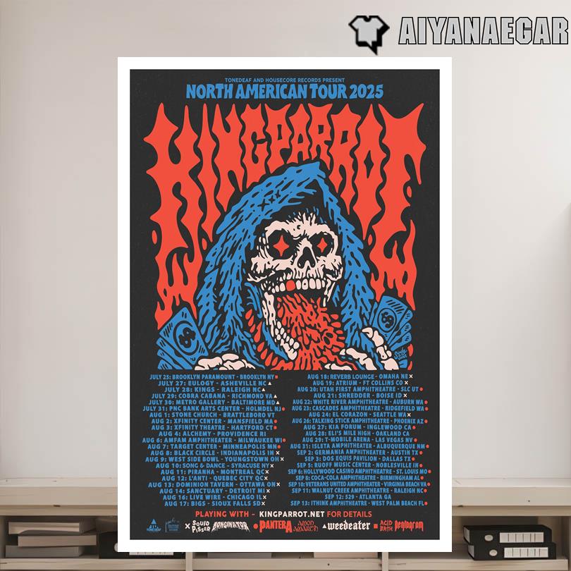 King Parrot NORTH AMERICA TOUR 2025 Poster