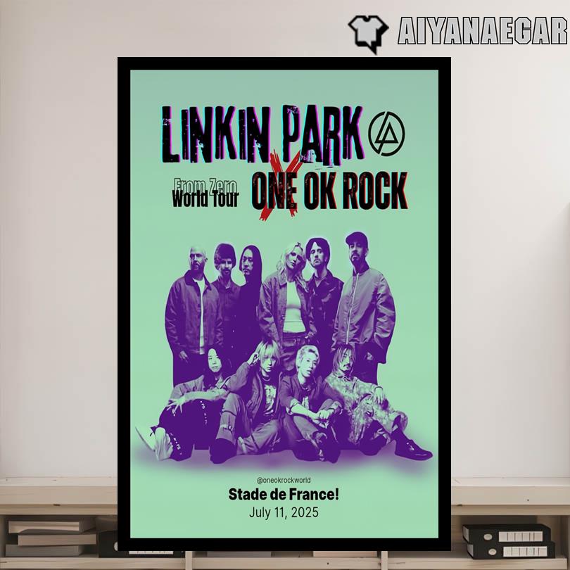 Linkin Park 2025 Tour Poster – Paris France – Stade de France