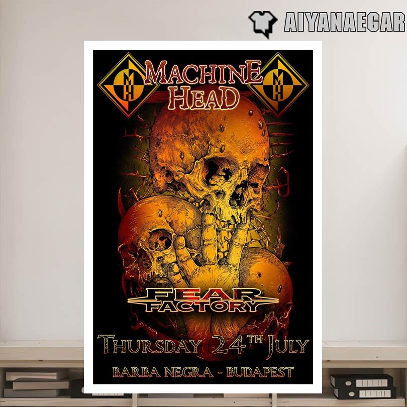Machine Head Show Barba Negra Budapest July 24 2025 Poster
