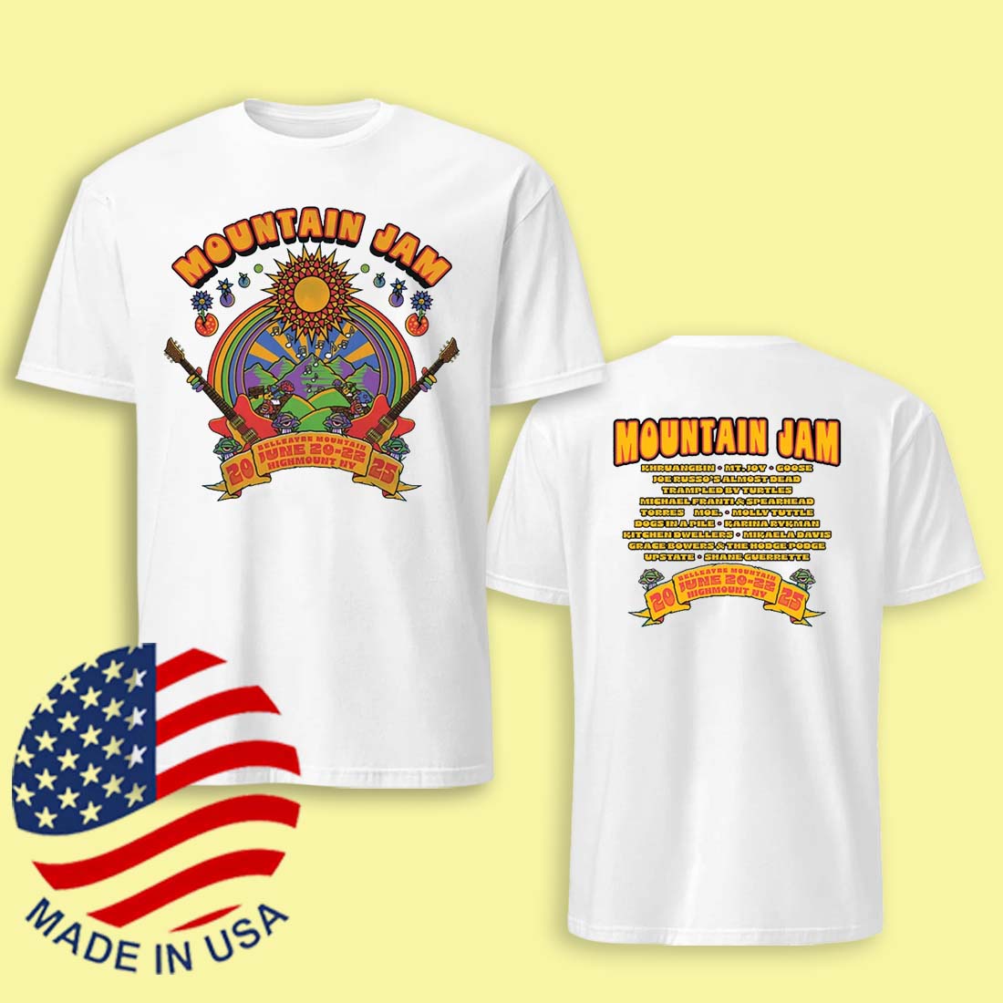 Mountain Jam June 20-22 2025 Highmount NY Tee
