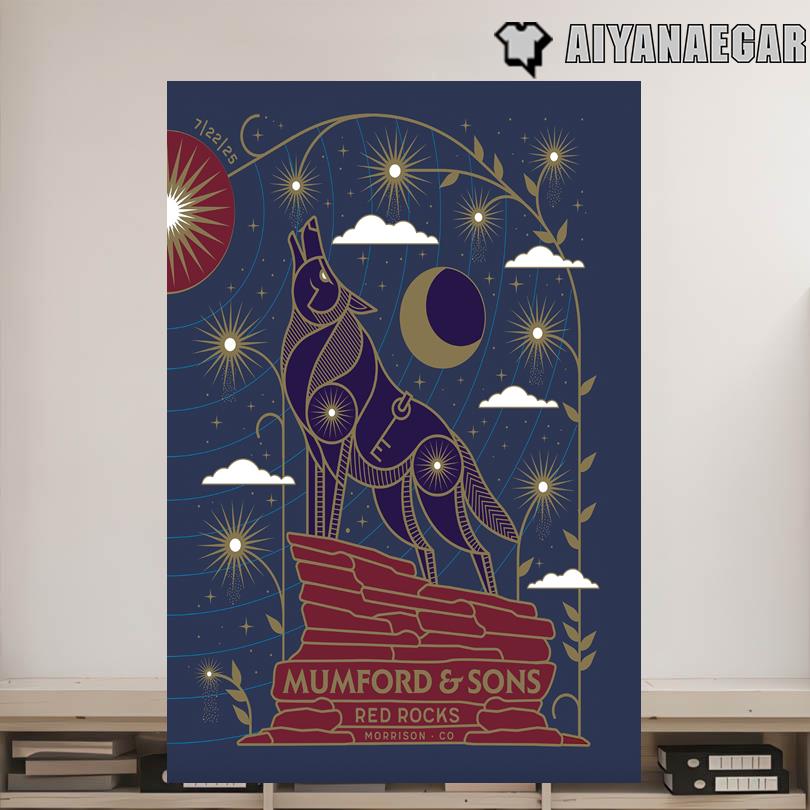 Mumford And Sons Live Tour Red Rocks Amphitheatre July 22 2025 Poster
