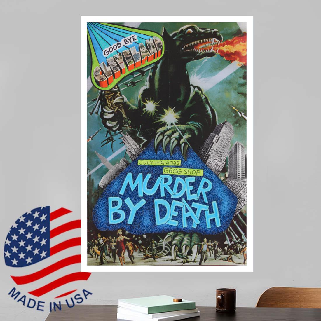 Murder By Death Cobcert Poster Cleveland OH July 1-2 2025