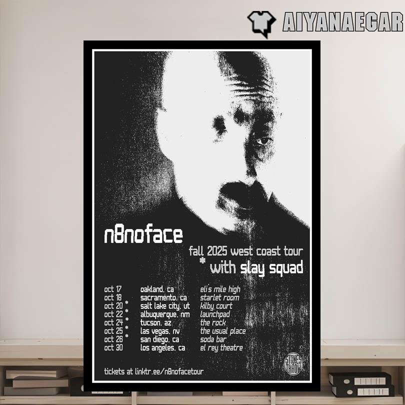 N8NOFACE Poster – Fall 2025 West Coast Tour Print