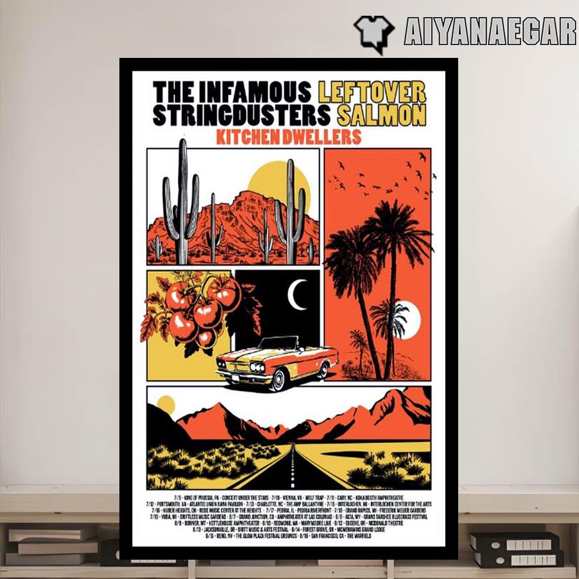 Official Leftover Salmon Poster – Summer Tour 2025