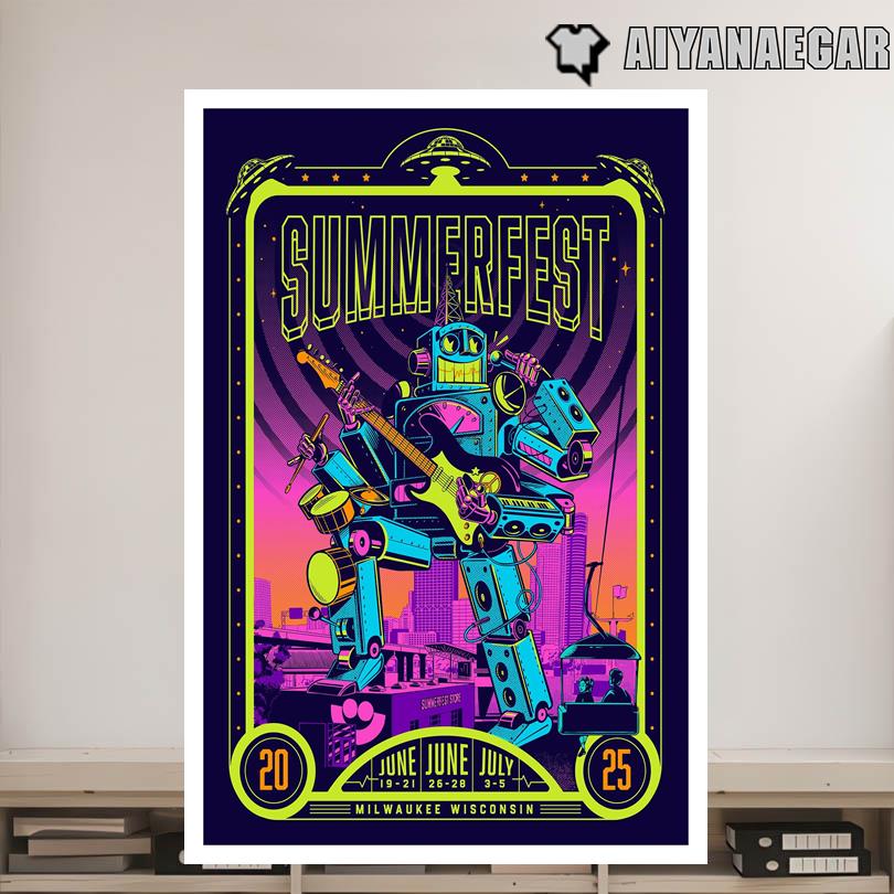 Poster July 3-5 2025 Milwaukee, Wisconsin Summerfest