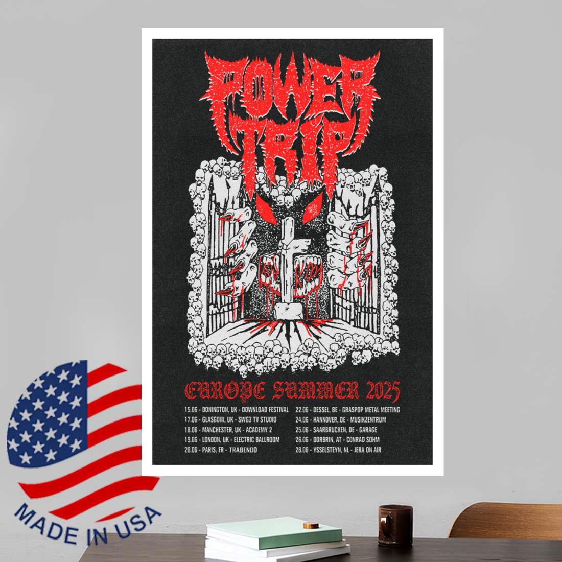 Power Trip Europe Summer 2025 Tour Poster