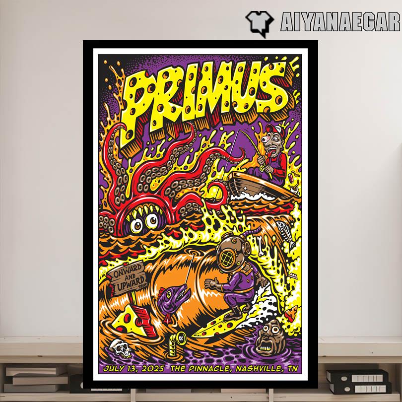 Primus Event Poster – July 13 2025 The Pinnacle Nashville Tennessee