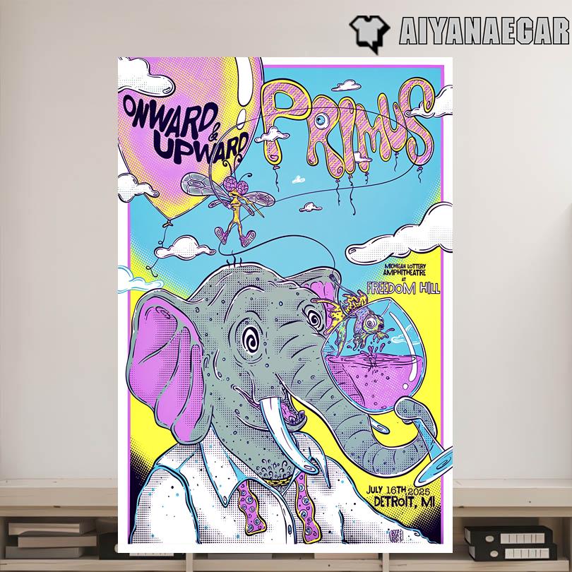 Primus Poster – Michigan Lottery Amphitheatre at Freedom Hill 2025