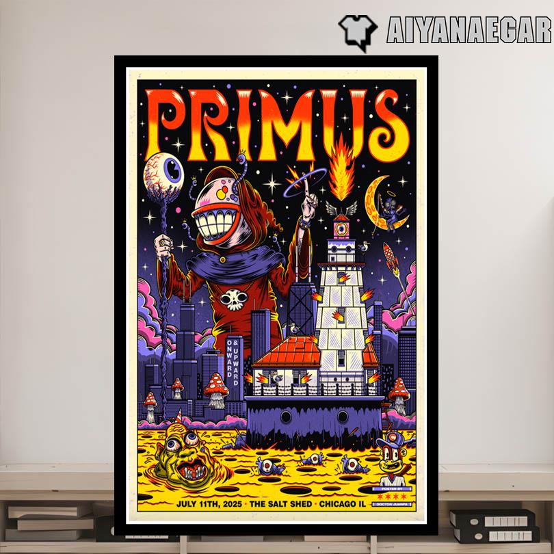 Primus Tour Poster – July 11 2025 Event in Chicago