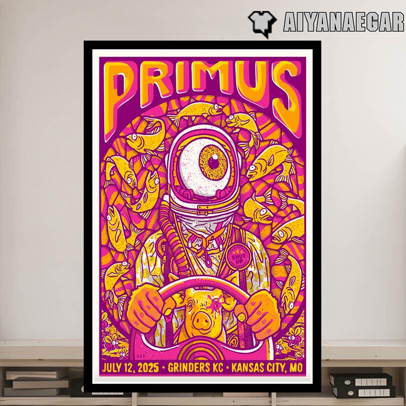 Primus Tour Poster – July 12 2025 Kansas City MO